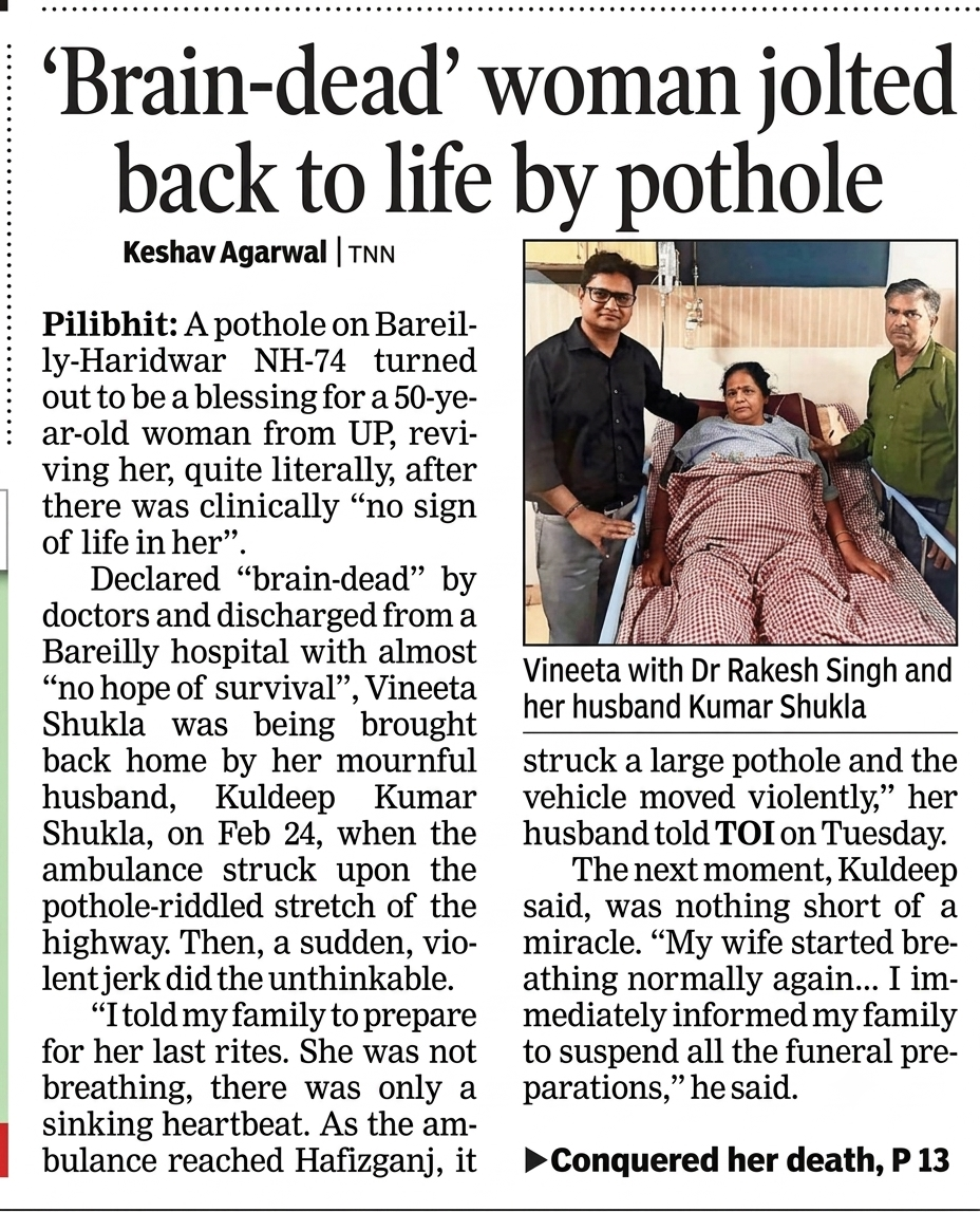 The Times of India newspaper report cutting